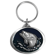 Bass Metal Key Chain with Enameled Details